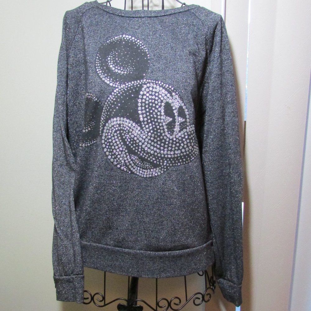 Disney Mickey Mouse Sweatshirt Sparkle Bling Soft!
